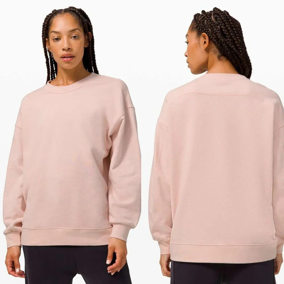 Lululemon Perfectly Oversized Crewneck Sweatshirt Feather Pink 27112 - Picture 1 of 9